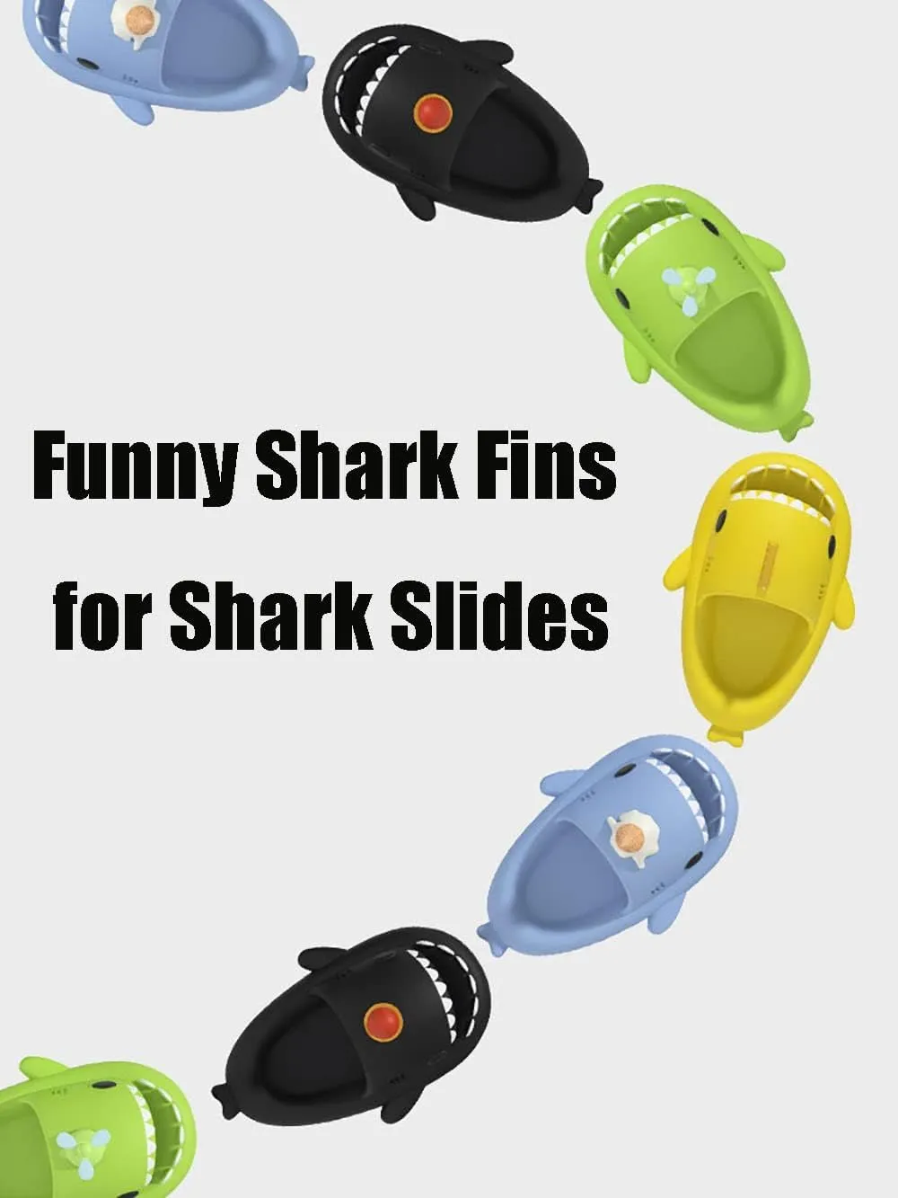 Zureto Shark Slides Original, Unisex Sharky Chanclas, New Cloud Shark Home Spa Slippers Sandals